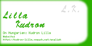 lilla kudron business card